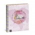 ملف بسكيت Pretty World وردي 4 حلقات A4