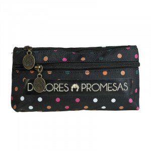 Pencil Case Dolores Promesas Black Dotted BUSQUETS