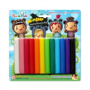 Modelling Clay 12 Colors Smile Kids 200 g