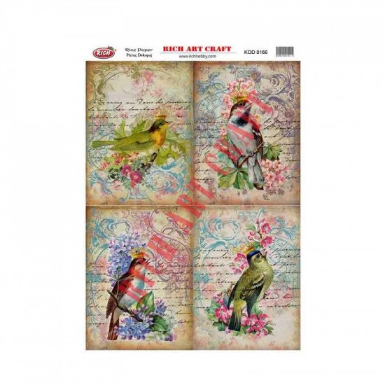 ورق أرز للأعمال الفنية 8166 ريتش 29×41 سم