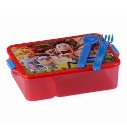 Lunch Box Cartoon Characters 3D With Spoon and Fork Max Blast Several Colors