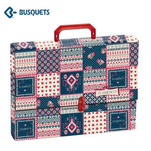 File Bag With Lock BUSQUETS Flower Decorations Flameco A4