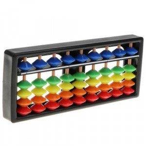 Educational Chinese Abacus for Arithmetic 9 Color Lines