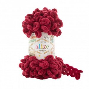  Soft Puffy Yarn Burgundy 107 ALIZE