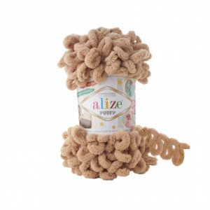  Soft Puffy Yarn light Brown 262 ALIZE