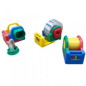 Plastic Sharpener with Tape Cutter, 3 Pieces, TIKO