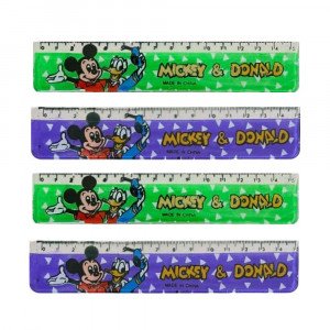 Mickey and donald Plastic Ruler 15 cm 4 Pieces