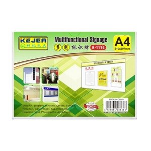 A4 Clear Acrylic Wall Display Board Accidental