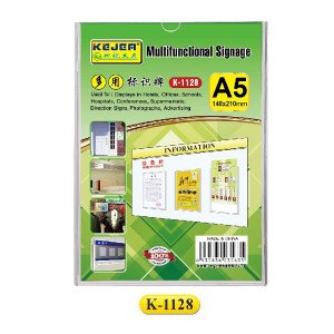 A5 Clear Acrylic Wall Display Board Longitudinal