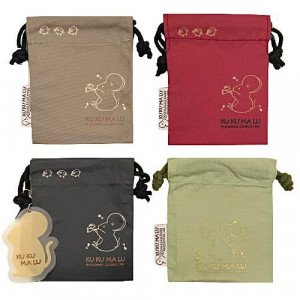  Small Canvas Bag With Rope 4 Pieces KUKU MALU