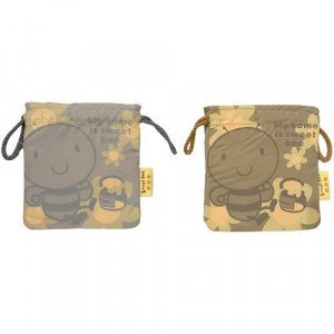  Medium Canvas Bag With Rope Two Piece Bee Print