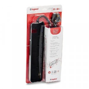 Electrical Connection LEGRAND 4 Outlets 3 Meters 2 USB Ports Black