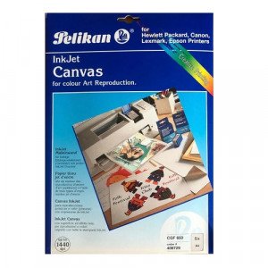 Pelikan InkJet Canvas for Colour Art Reproduction A4, 5 Sheets, up to 1440 dpi