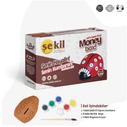 Pottery Set Ladybug Money Box With Paint And Brush SEKIL