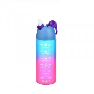 Plastic Bottle Two Colors Combined With a Locking Lid
