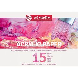 Sketchbook Colored Acrylic Paper A4 TALENS ART CREATION 15 Sheets 290 gr