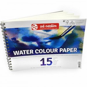 Sketchbook watercolor paper A4 TALENS ART CREATION 15 sheets 240 gr