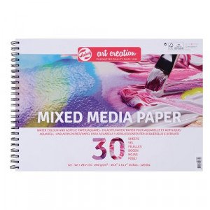 Sketchbook Mix Media Paper A3 TALENS ART CREATION 30 Sheets 250 gr