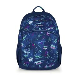 School Backpack Good Game Navy Blue Large Pocket GABOL