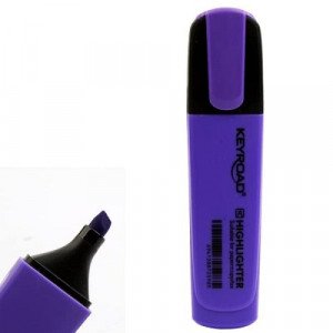 Highlighter Pen Purple Phosphorescent Beveled Head KEYROAD