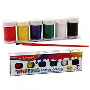Poster Colors KEYROAD 6 Colors With Brush