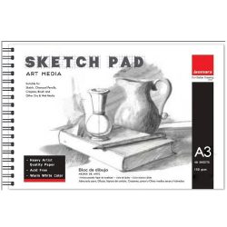 Charcoal And Lead Sketchbook A3, 40 Sheets,150 gr ISOMARS