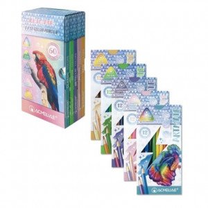 A Wooden Color Box Containing 5 Assorted Sets ACMELIAE