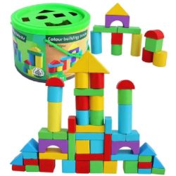 Wooden Children's Toy Colour Building Blocks