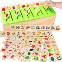 Wooden Children's Toy Colour Building Blocks