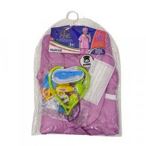 Nurse Educational Clothing For Children With a Mask Pink