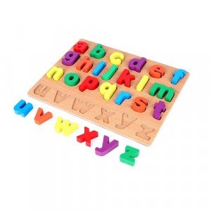 Educational Wooden Children's Toy Small English Letters Puzzle