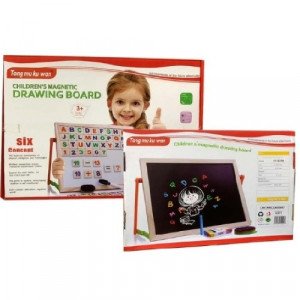 Magnetic Double-Sided Wooden Children's Blackboard With English Letters And Numbers