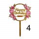 تغريسة كيك Happy Birthday عدة اشكال وردية