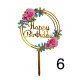 تغريسة كيك Happy Birthday عدة اشكال ورود مجموعه2