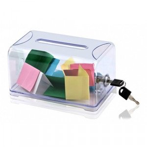  Suggestions And Donations Box Transparent Plastic With a Lock KEJEA