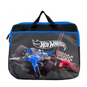 Laptop Bag With Hot Wheels Printed Zipper 35x40 cm Black