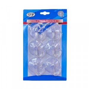 Adhesive Wall Hanger Circular Transparent 6 Pieces