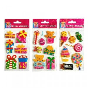 Bear And Gifts Stickers 3 Pieces