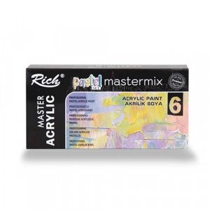 Master Acrylic Pastel Color Set Rich 6 Colors x 60 ml