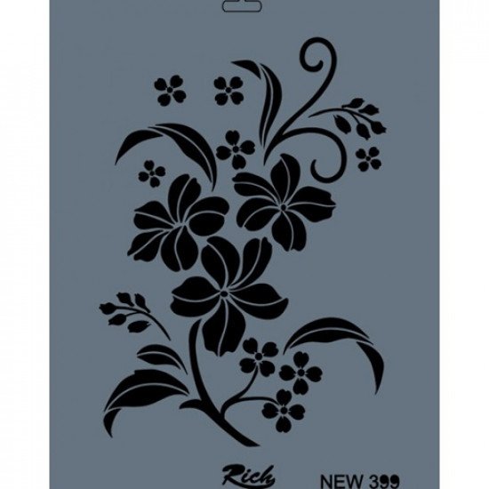 استنسل للأعمال الفنية  25×35سم ريتش 399