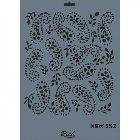 استنسل للأعمال الفنية  25×35سم ريتش 552