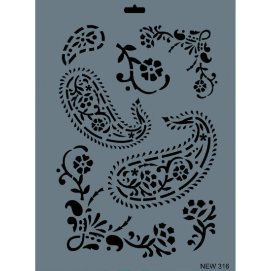 استنسل للأعمال الفنية  25×35سم ريتش 316