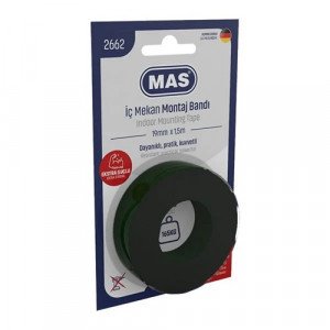 Extra Strong Indoor Mounting Tape 19mmx1.5mt MAS