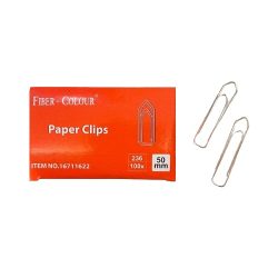 Paper Clip FIBER COLOUR Silver 50mm