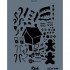 استنسل للأعمال الفنية  25×35سم ريتش 449