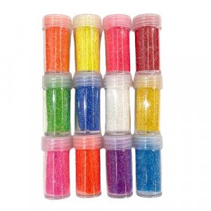  Small Tins of Bright Colors Glitter 12 ml
