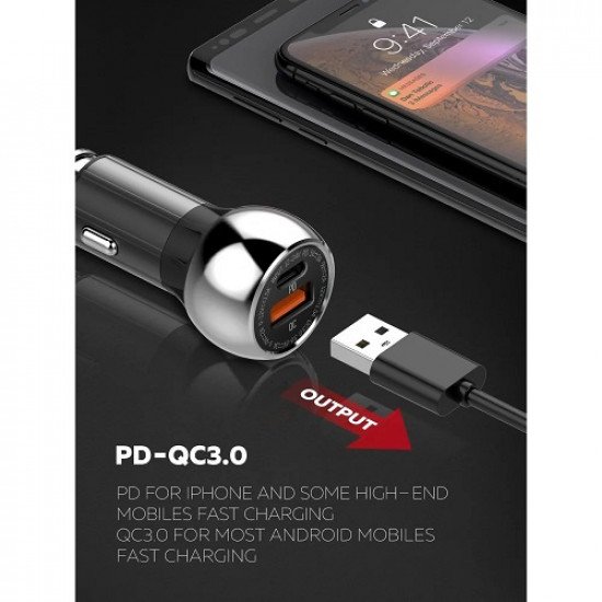 شاحن سيارة LDNIO (PD) C1 LDNIO 40W 