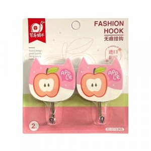 Adhesive Wall Hanger Plastic Apple Two Pieces