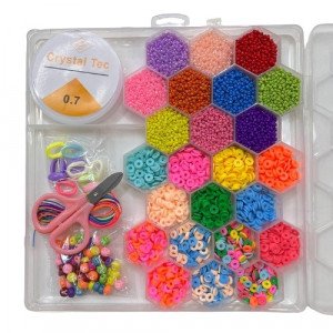 Various Beads Divided Box Beehive Shape With Tools