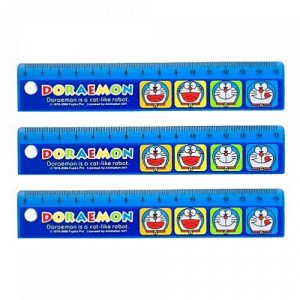 Doraemon Blue Plastic Ruler 15 cm 3 Pieces